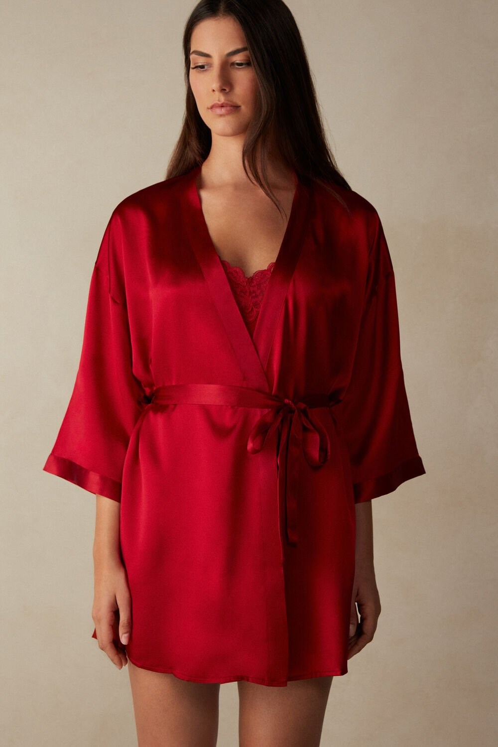 Intimissimi Silk Kimono Red - 1473 - Red | 9578ZERVU