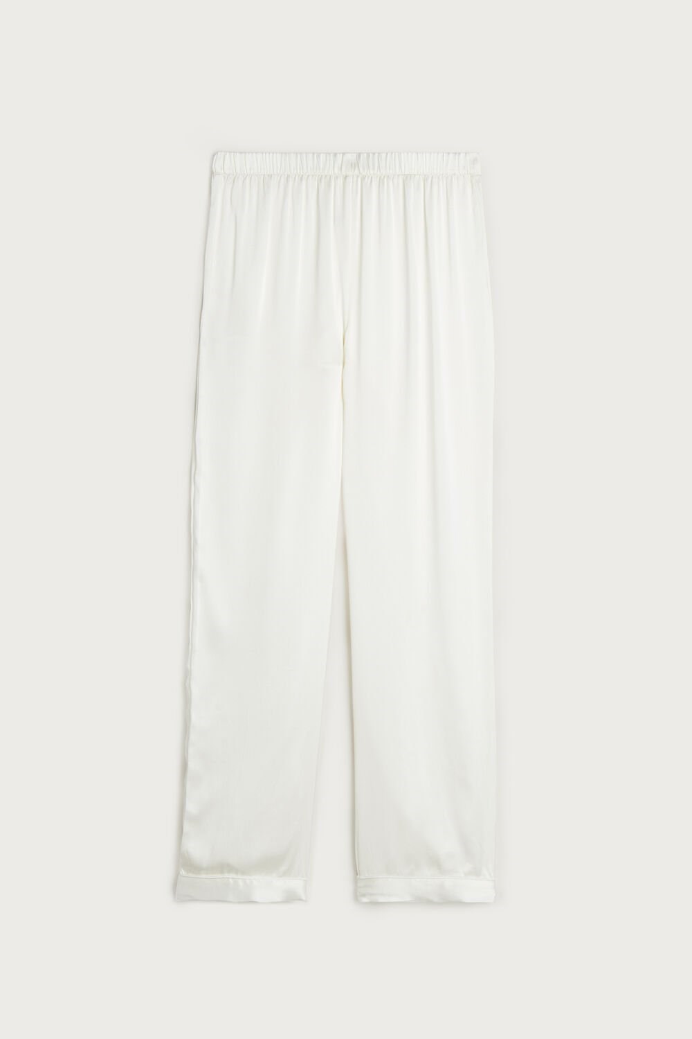 Intimissimi Silk Satin Pajama Pants 2127 - Talc White | 4352QFONI