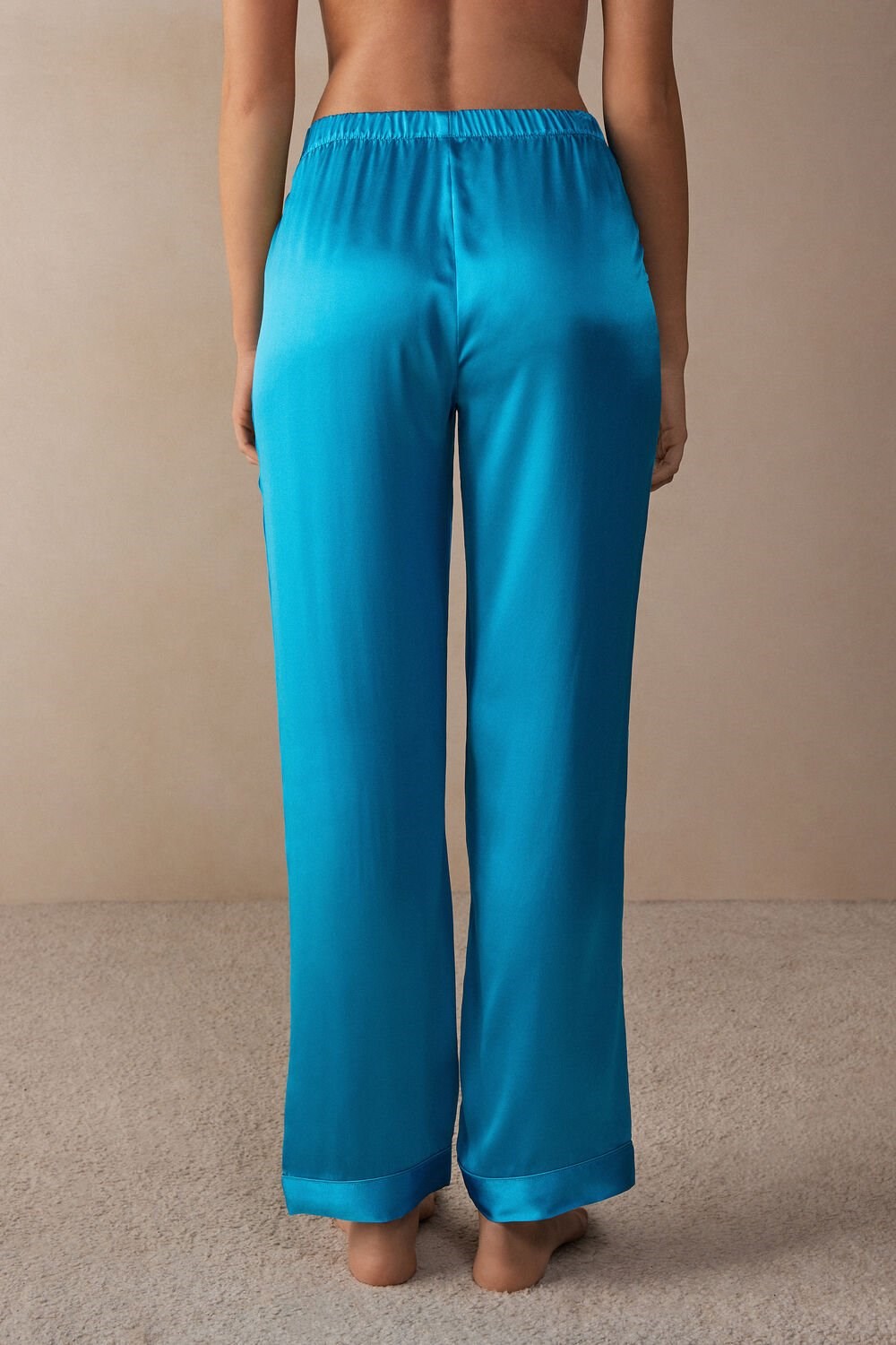 Intimissimi Silk Satin Pajama Pants Blue - 210j - Digital Turquoise | 6209IVBNO