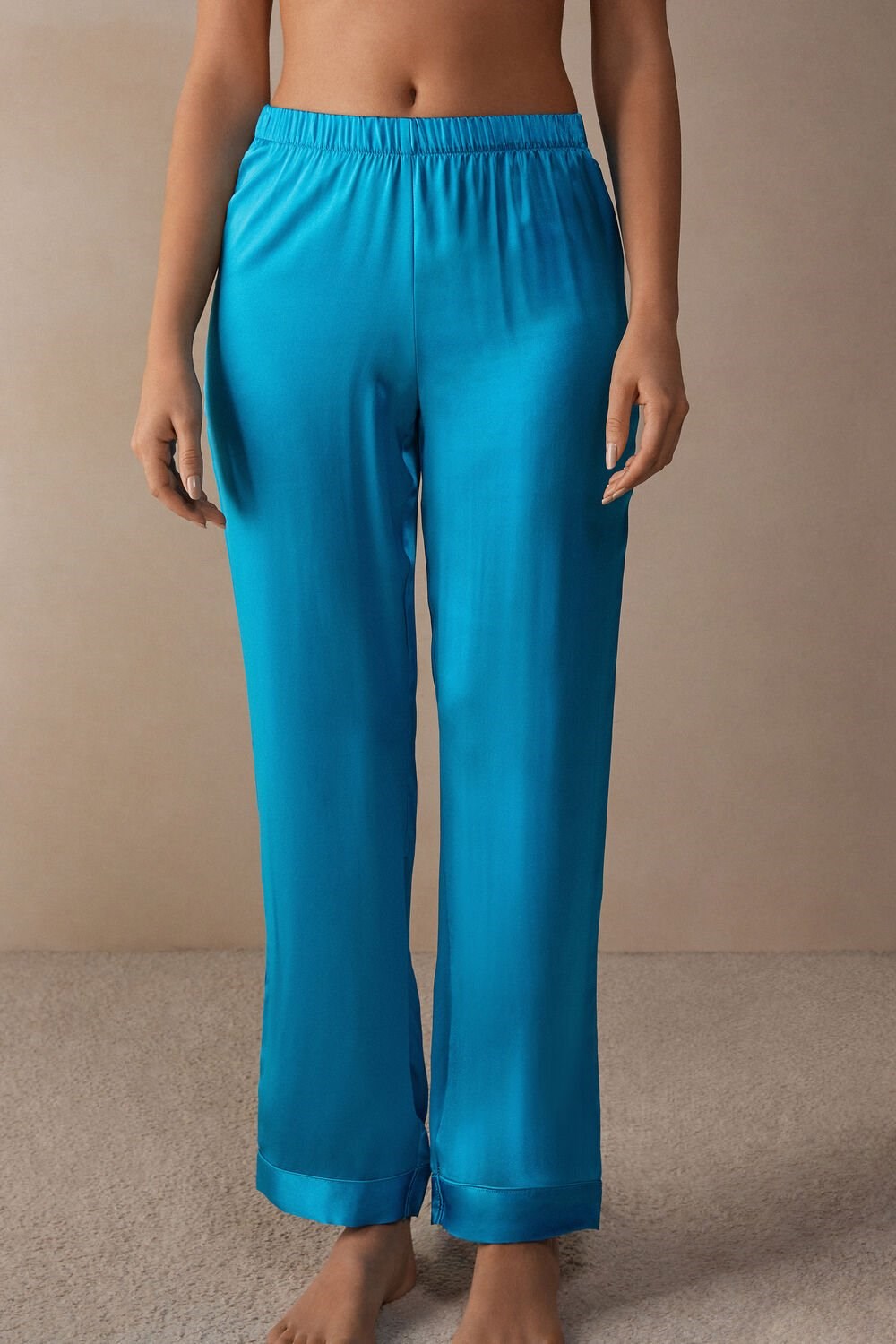 Intimissimi Silk Satin Pajama Pants Blue - 210j - Digital Turquoise | 6209IVBNO