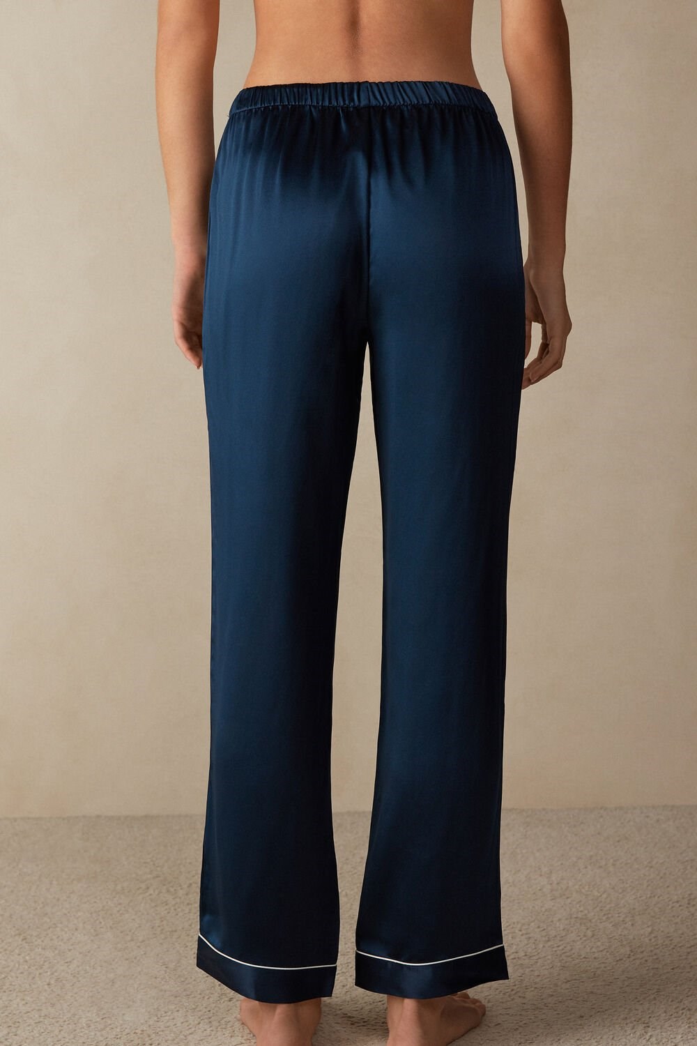 Intimissimi Silk Satin Pajama Pants Blue - 1467 - Intense Blue | 8935KBEUI