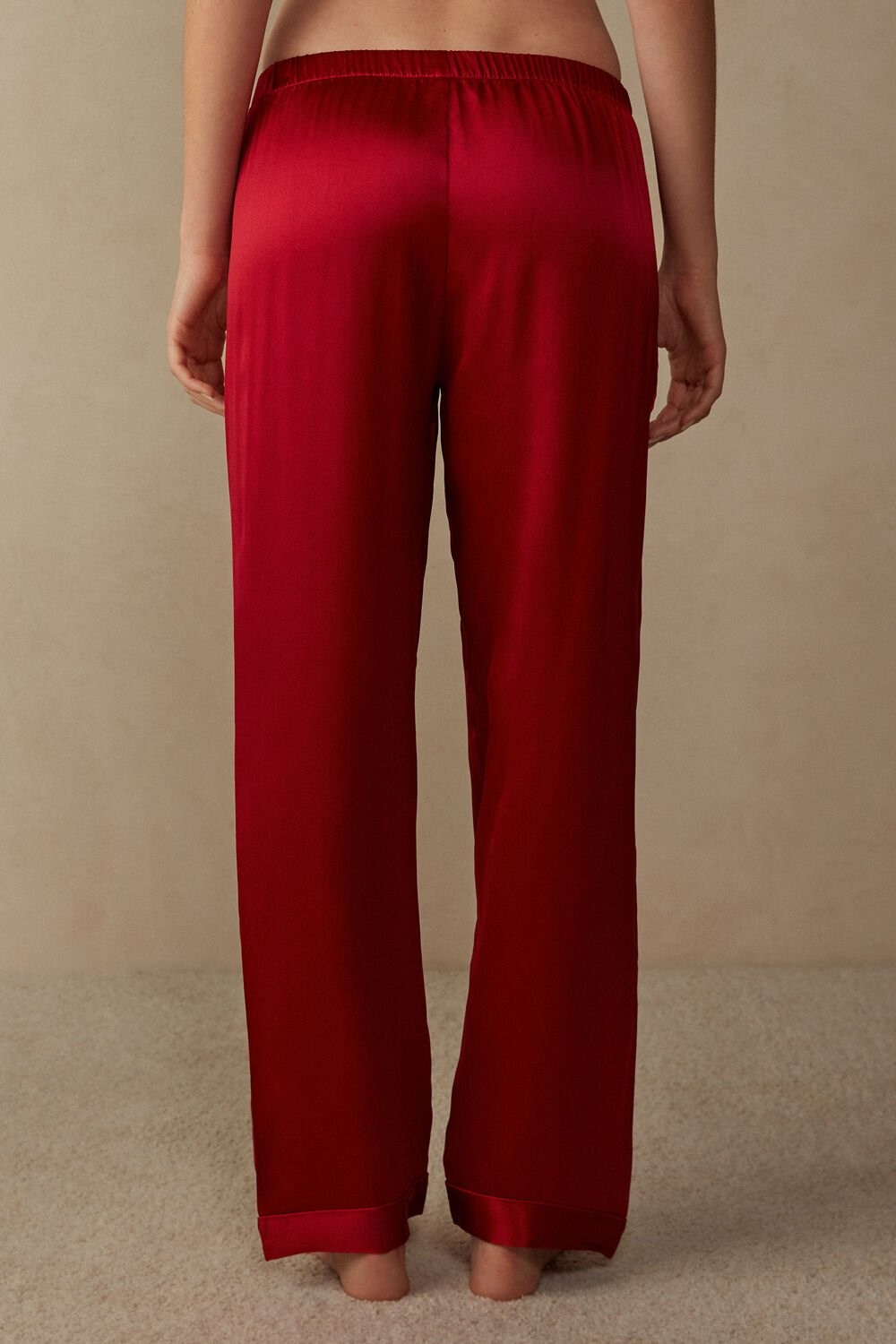 Intimissimi Silk Satin Pajama Pants Red - 1473 - Red | 0837EZGDW