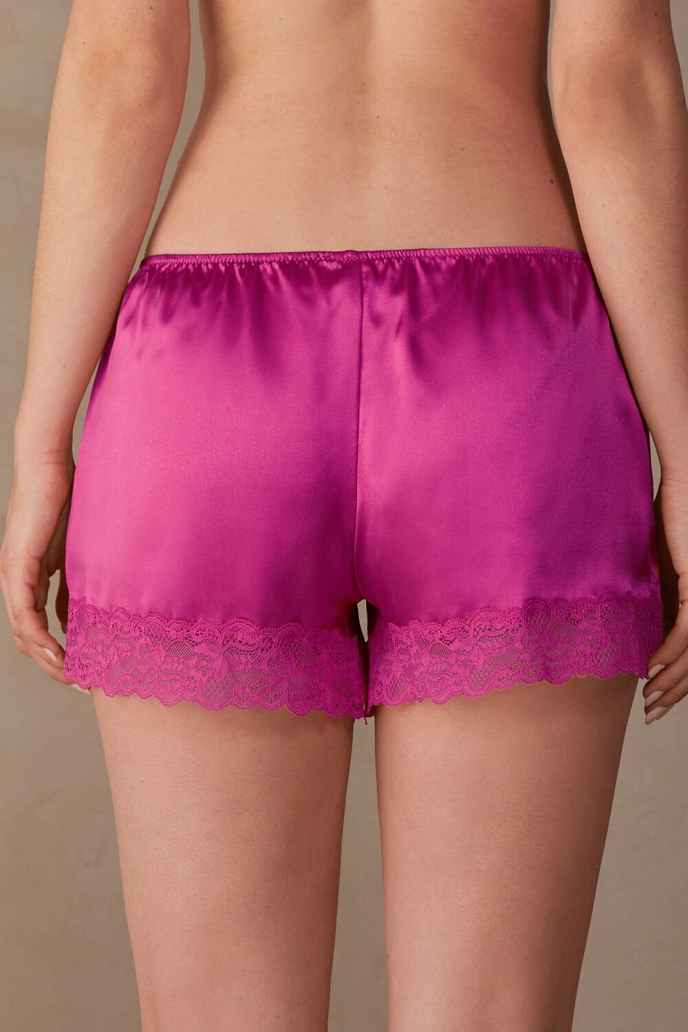 Intimissimi Silk Shorts Pink - 206j - Valentine Pink | 7096YVZHX