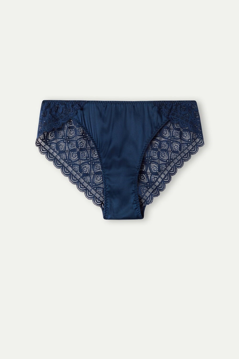 Intimissimi Silk and Lace Briefs Blue - 1467 - Intense Blue | 2814QFPLW