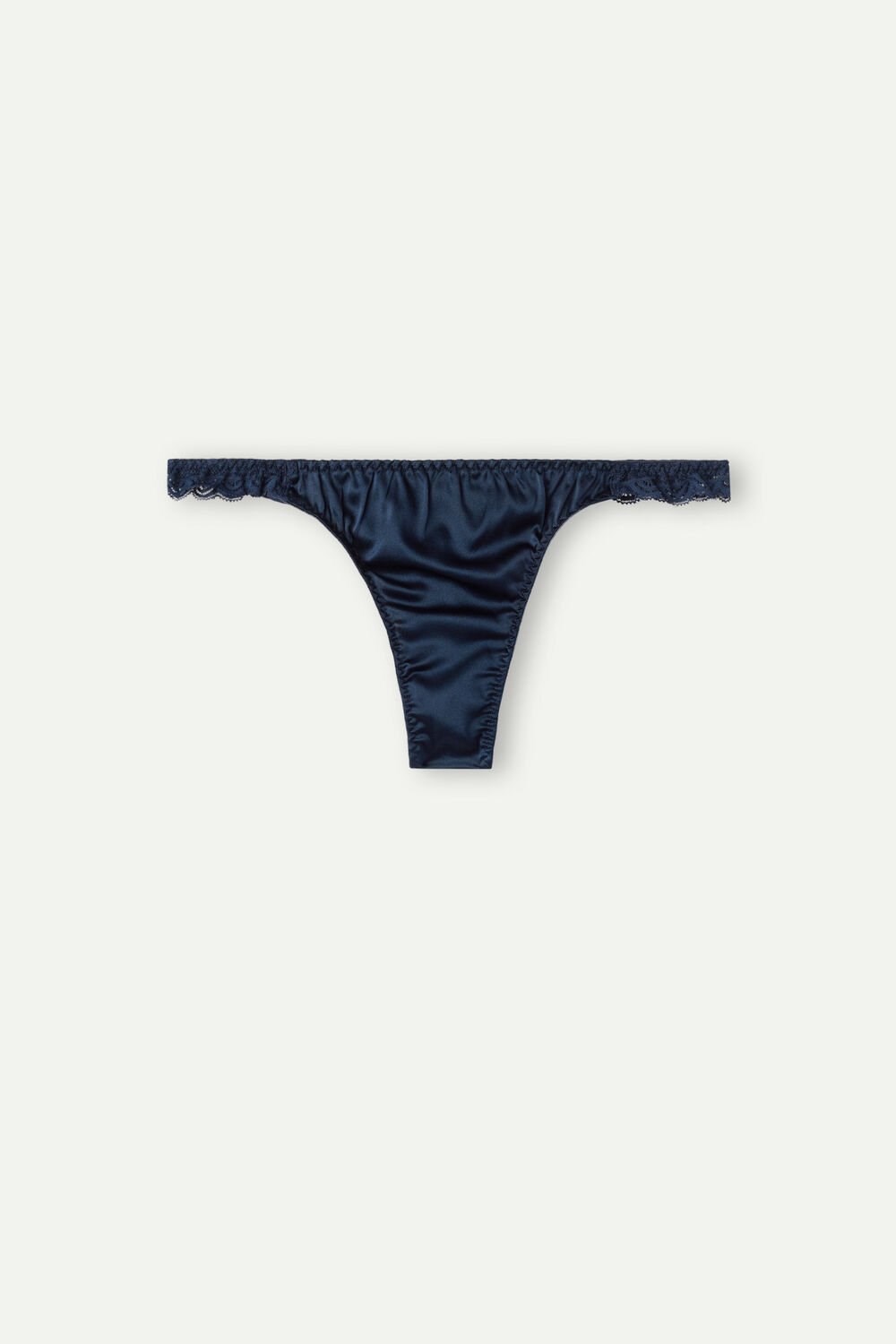 Intimissimi Silk and Lace G-String Blue - 1467 - Intense Blue | 9378FCAGY