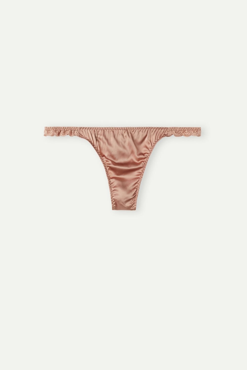 Intimissimi Silk and Lace G-String Natural - 163i - Satin Pink | 9873XUYGH