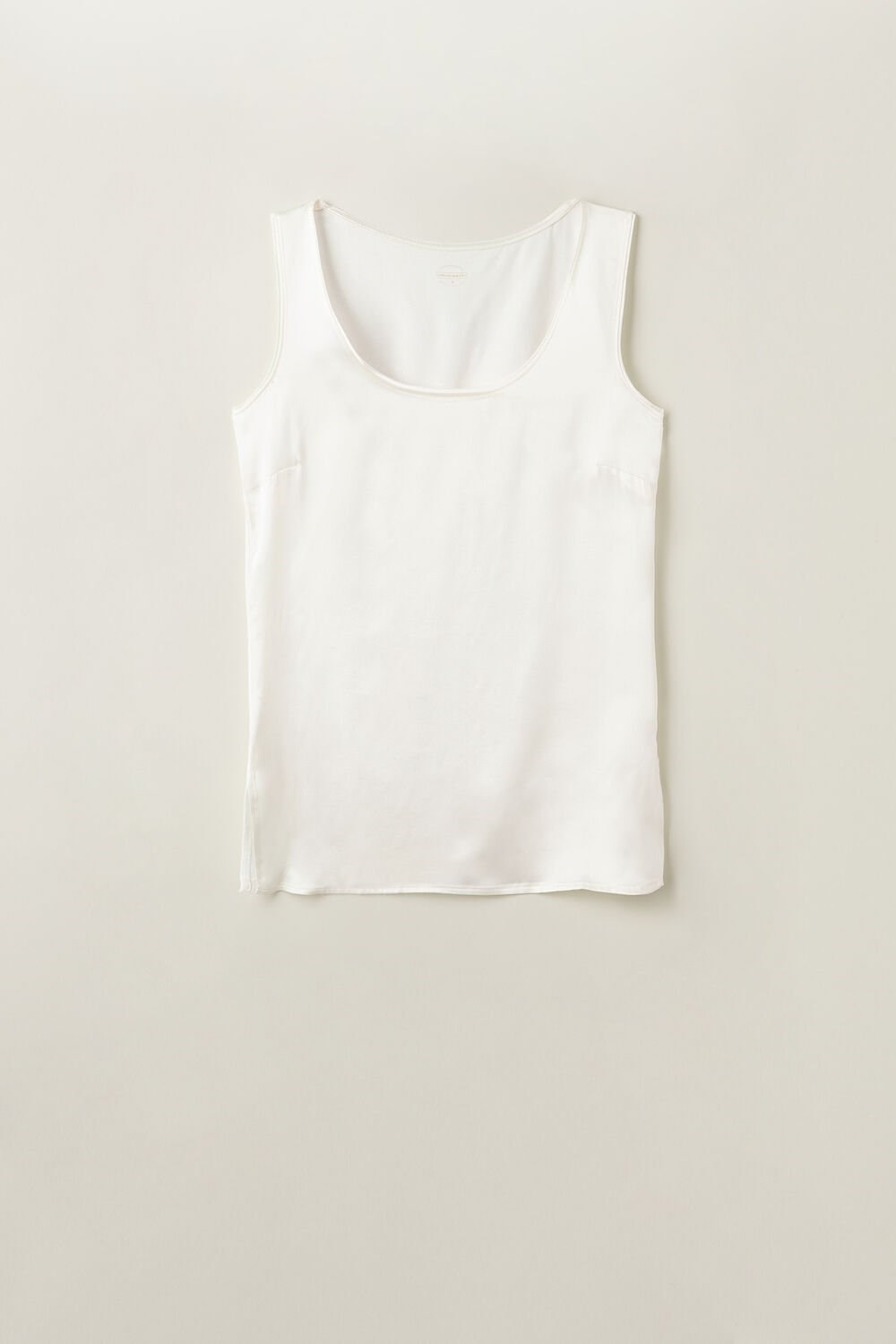 Intimissimi Silk and Modal Tank Top Ivory - 2127 - Talc White | 6784YCAKB