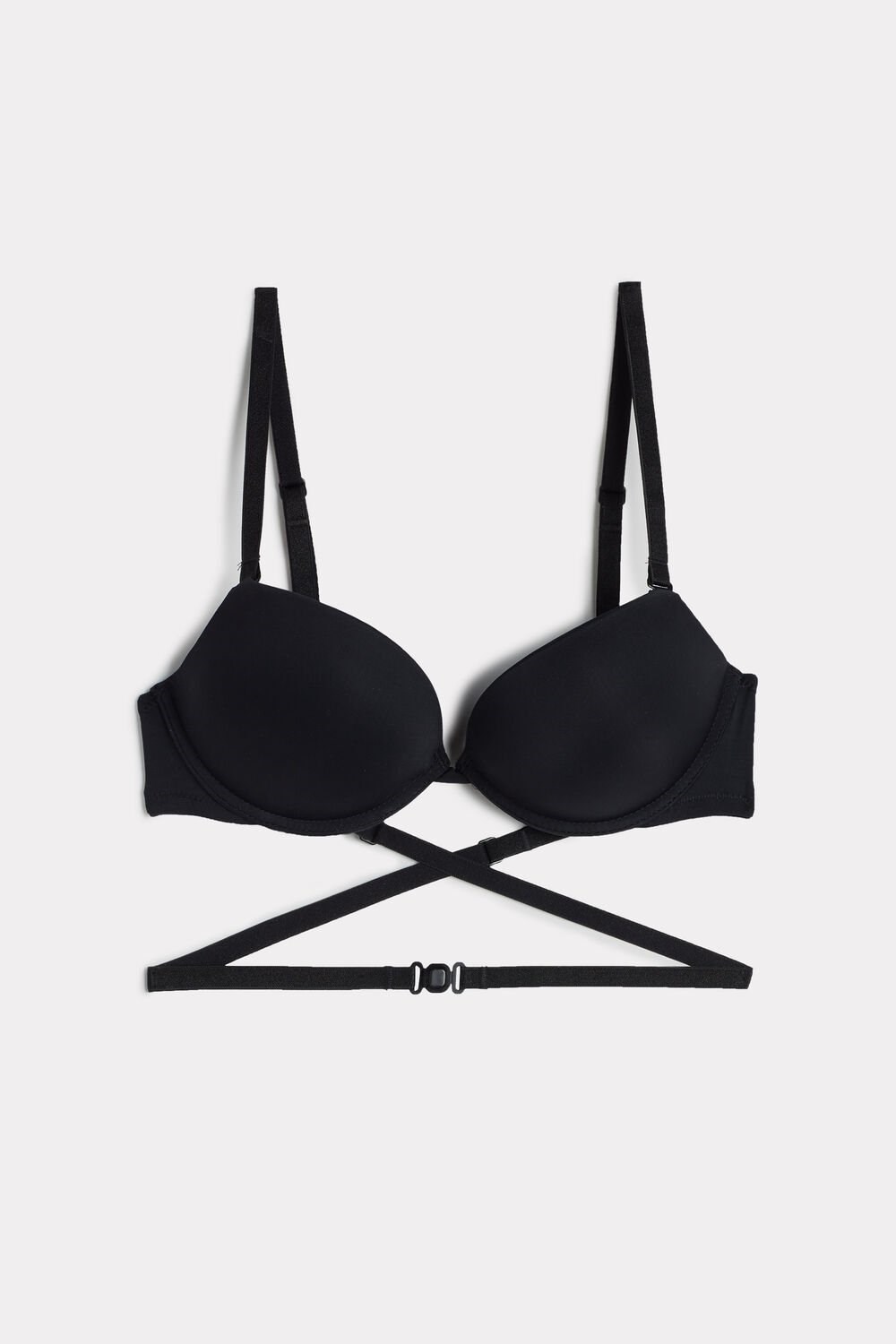 Intimissimi Silvia Multifunction Push-up Bra in Microfiber Black - 019 - Black | 2431LPEGD