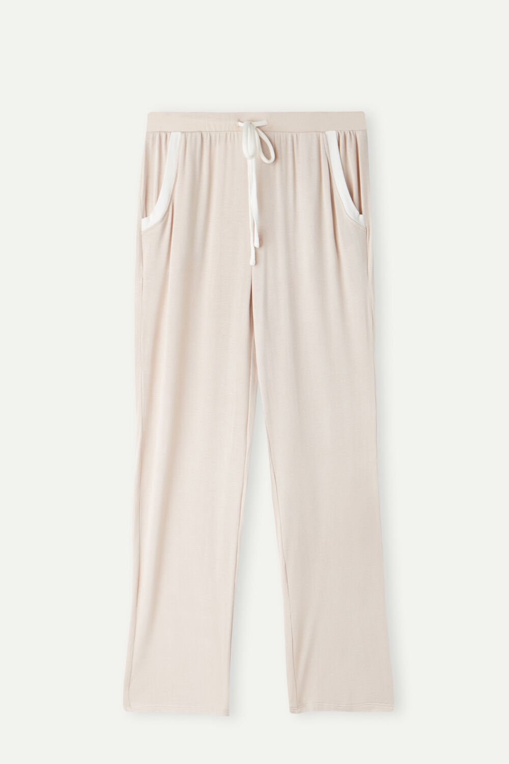 Intimissimi Simple Elegance Full Length Pants in Modal Pale Pink - 227j - Silk Pink / Talc White | 9378CEKPT