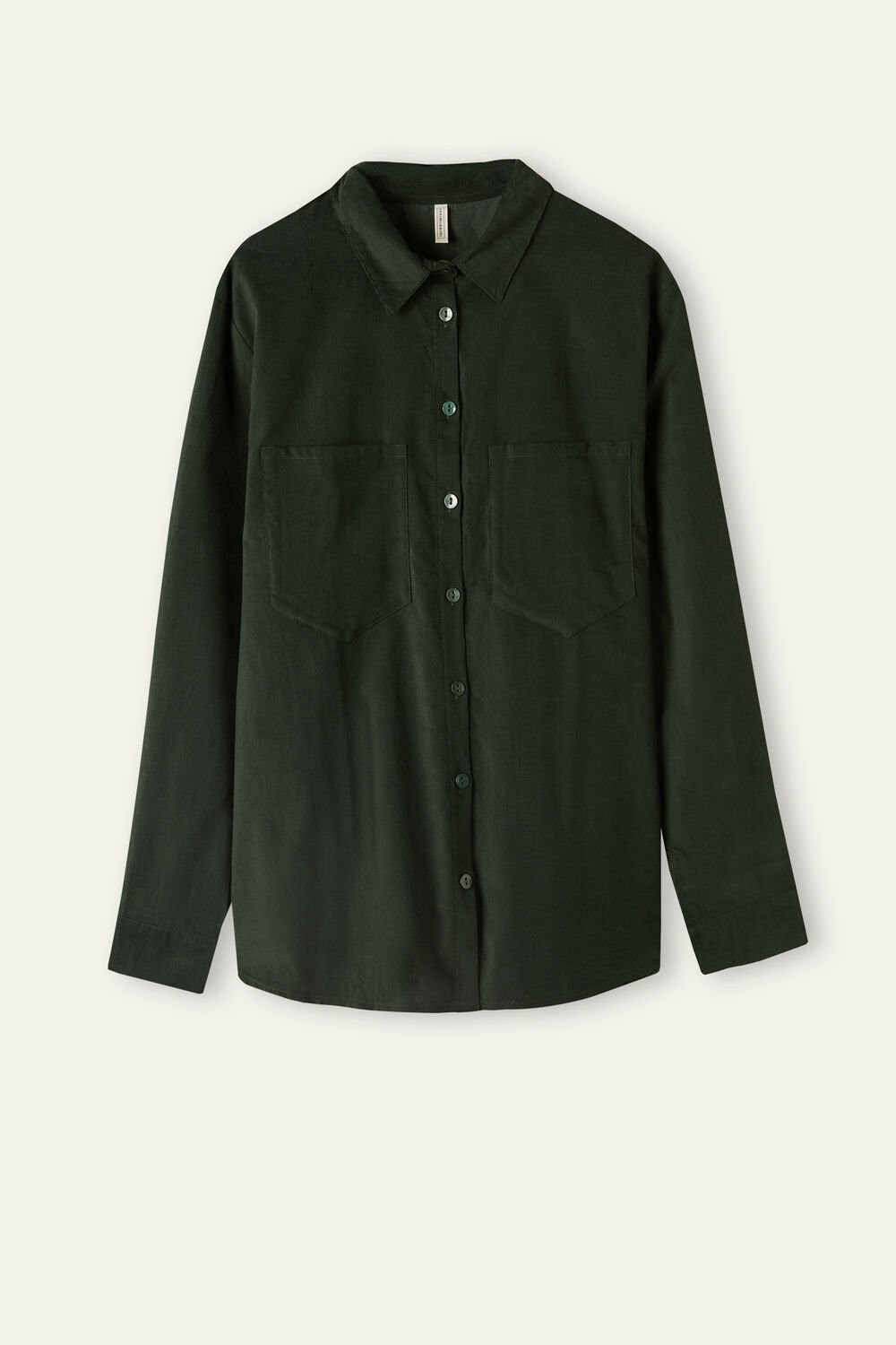 Intimissimi Slow and Cozy Velvet Shirt Green - 152j - Green Foliage | 7490SPXTJ