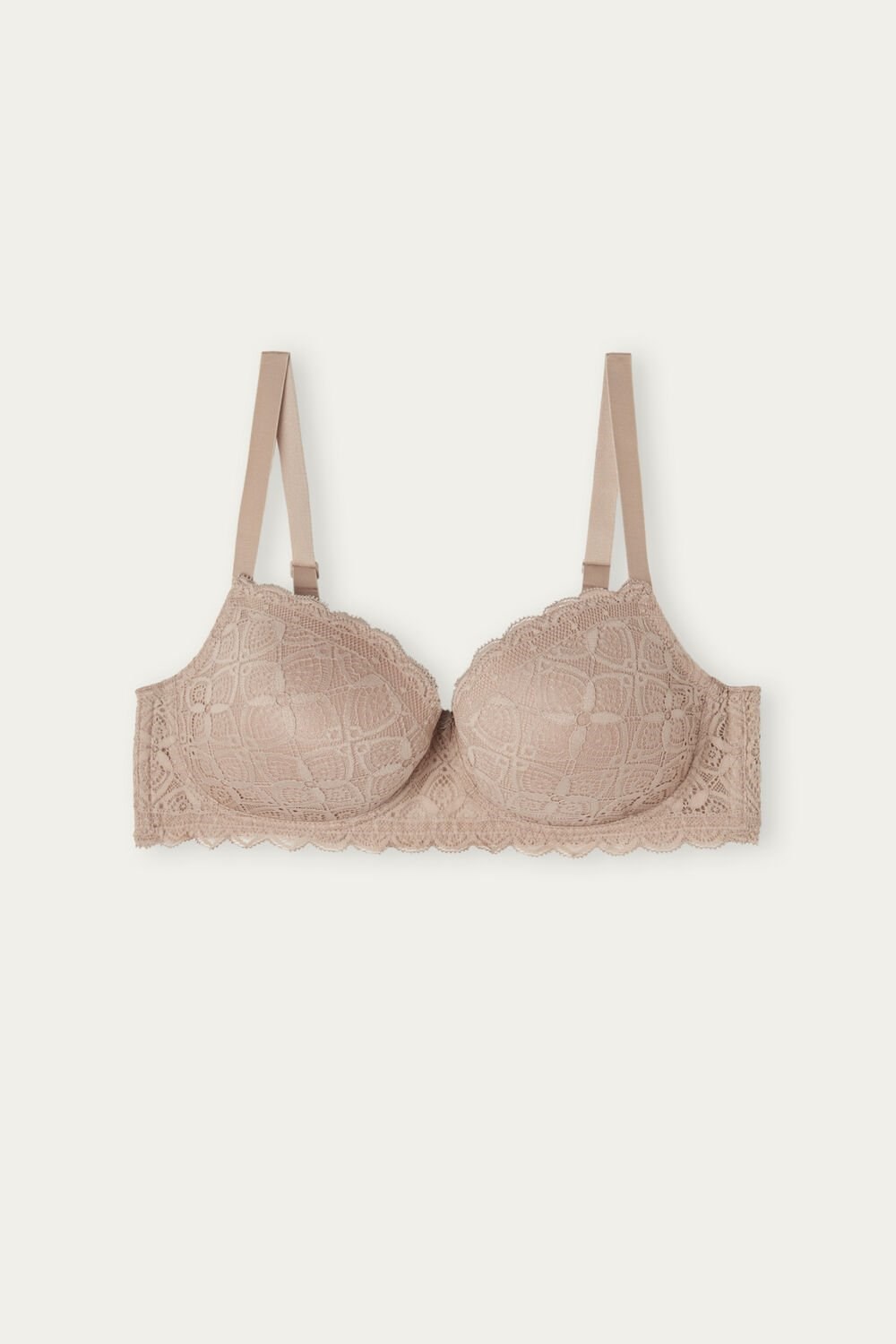 Intimissimi Sofia Balconette Bra in Lace Natural - 044 - Soft Beige | 3452UMDJZ