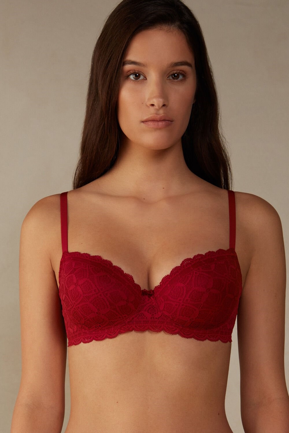 Intimissimi Sofia Balconette Bra in Lace Red - 1473 - Red | 3496AUXHF