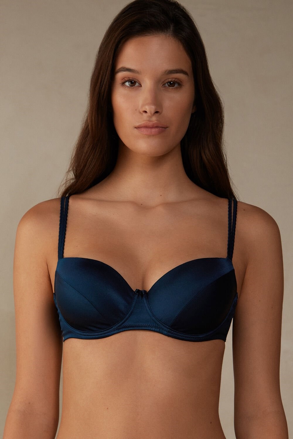 Intimissimi Sofia Balconette Bra in Silk Blue - 1467 - Intense Blue | 5674ZWDAL