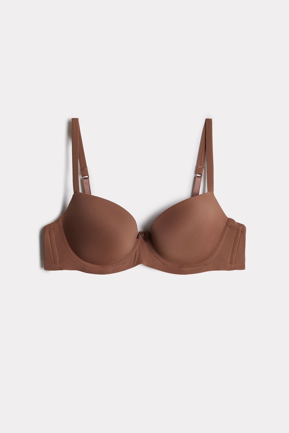 Intimissimi Sofia Microfiber Padded Balconette Bra Natural - 502i - Dark Beige | 3406RFVGM