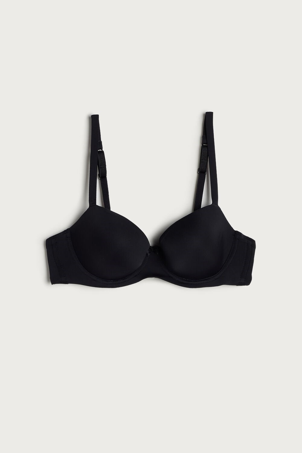 Intimissimi Sofia Microfiber Padded Balconette Bra Black - 019 - Black | 8537JPHKW