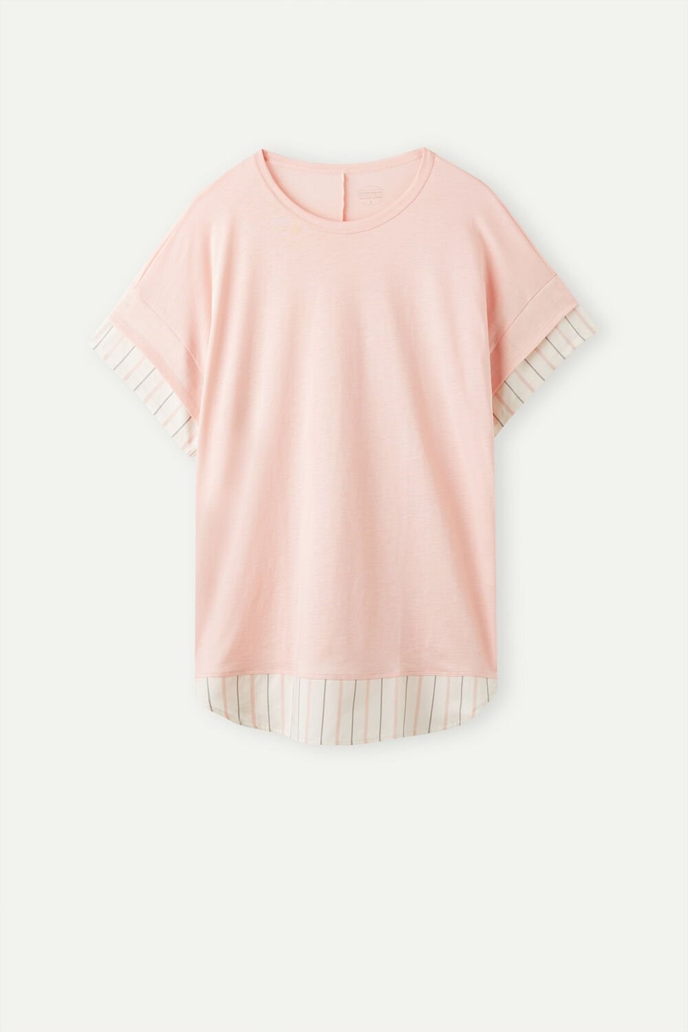 Intimissimi Soft Spring Short Sleeve Cotton T-Shirt Pale Pink - 234j - Spring Pink | 2417DLCQG