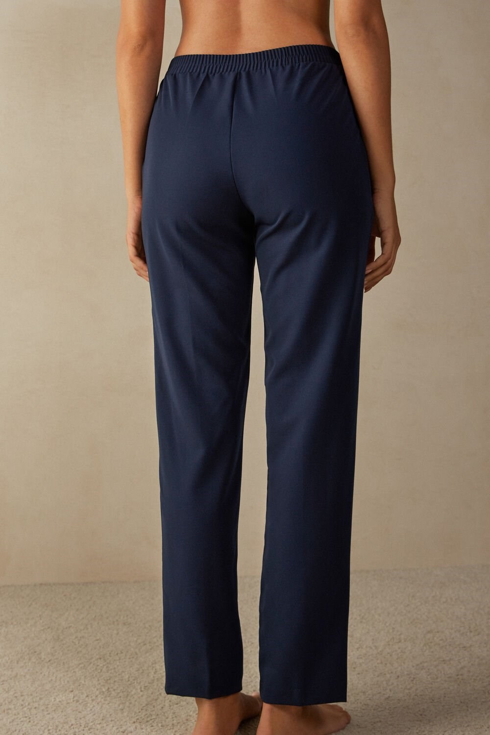 Intimissimi Straight Cut Pants with Pockets Blue - 1467 - Intense Blue | 6973KDGHS