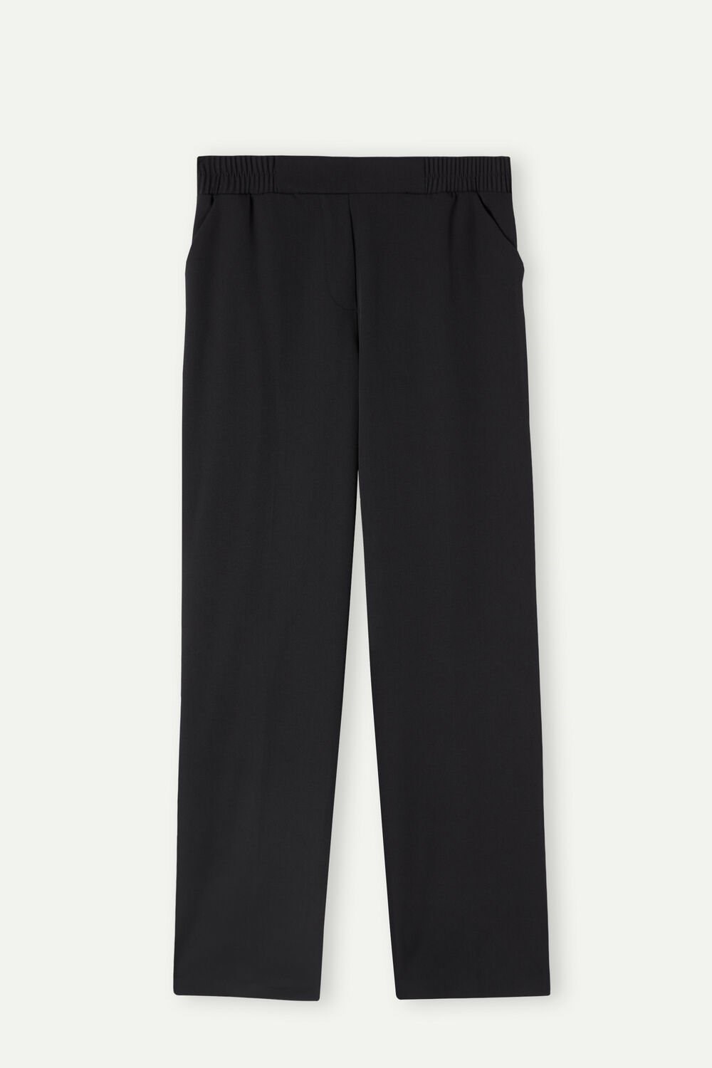 Intimissimi Straight Cut Pants with Pockets Black - 019 - Black | 7982IYMRS