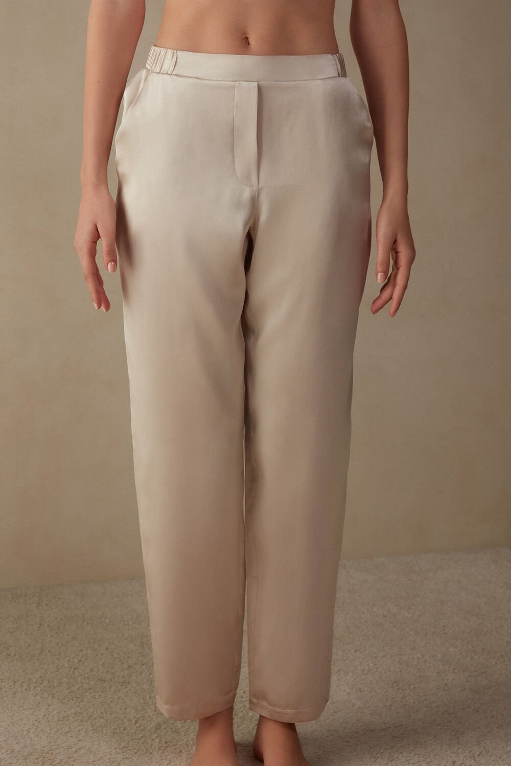 Intimissimi Straight Silk Pants Natural - 2280 - Silk Pink | 5760MYJDW