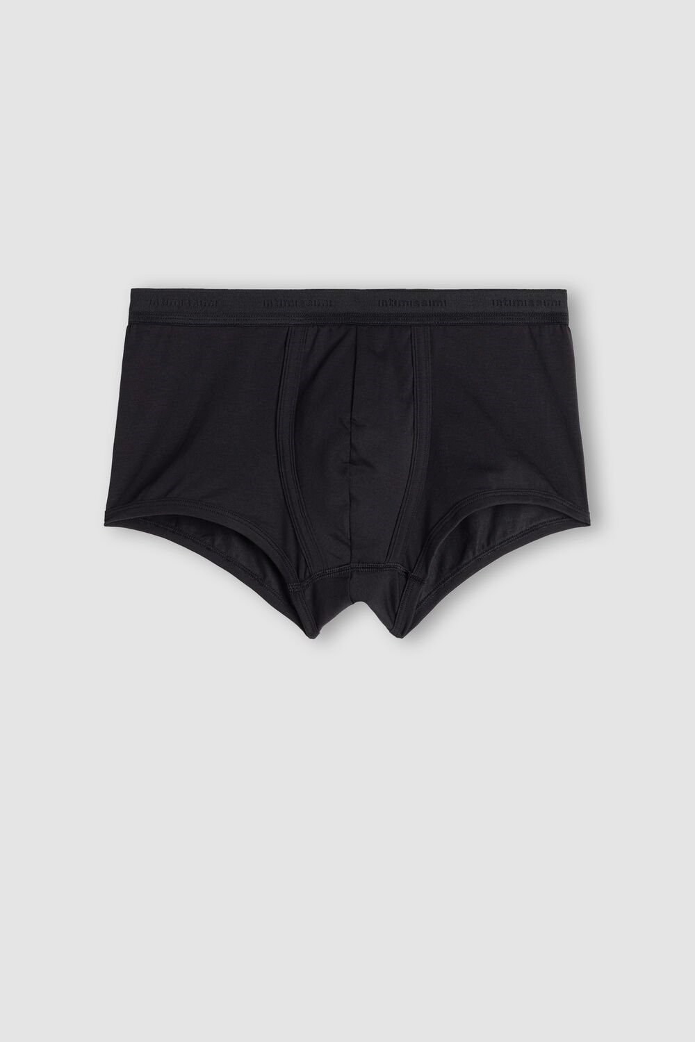 Intimissimi Stretch Supima® Cotton Boxer Shorts with Logo Detail Black - 386i - Black / Black | 4257FUBZI