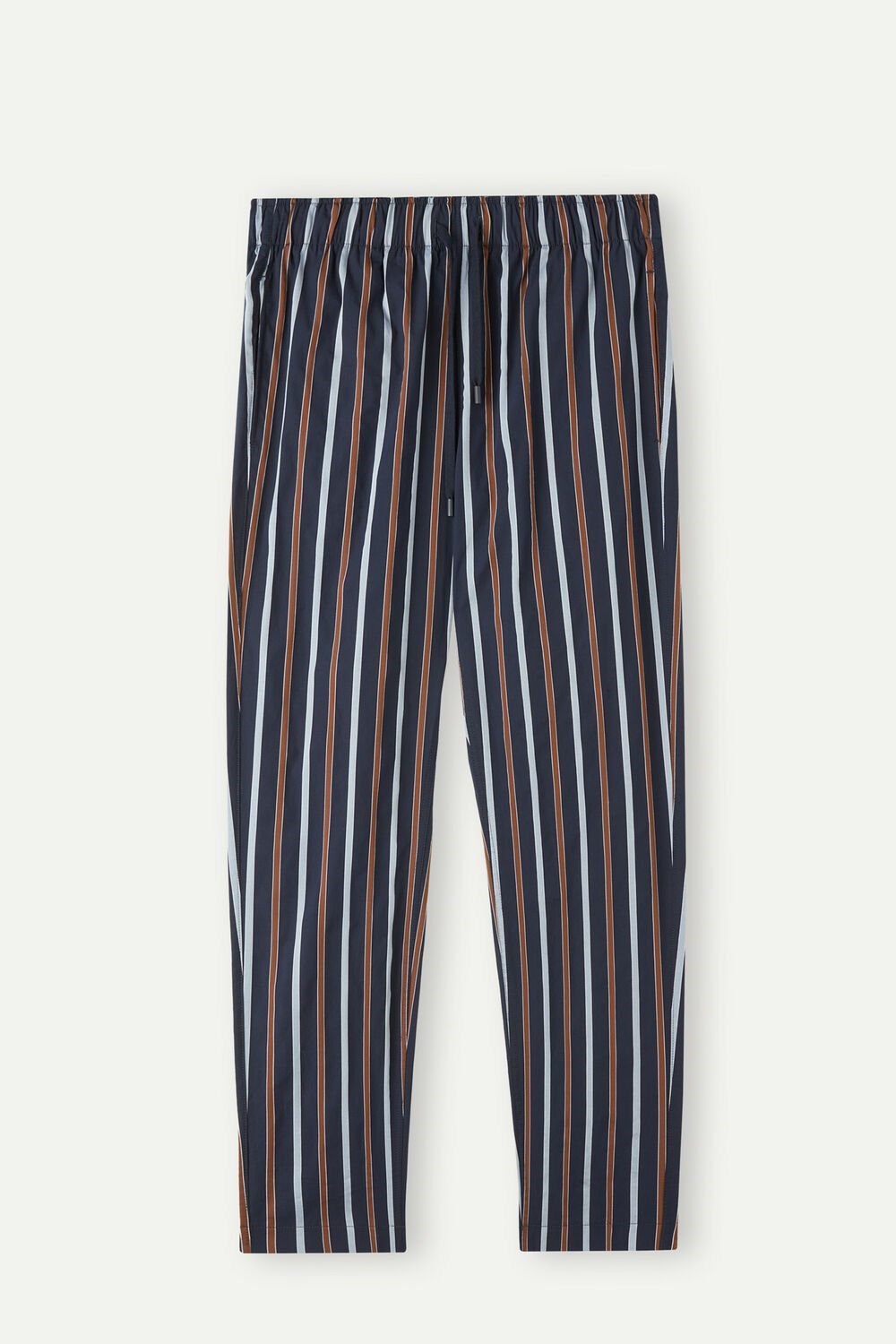 Intimissimi Striped Full Length Pants in Plain-weave Cotton Blue - 167j - Blue Stripes | 8152CGXOJ