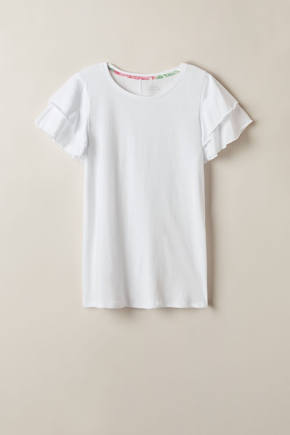 Intimissimi Summer Garden Short Sleeve Top in Supima® Ultrafresh Cotton White - 001 - White | 4182DAERI