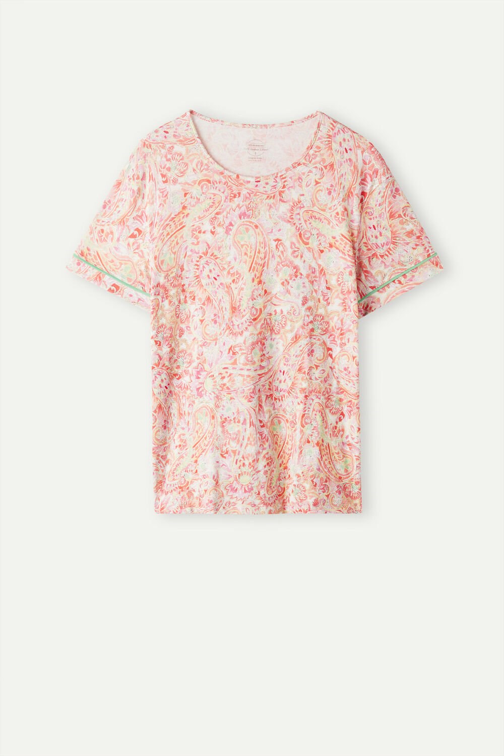 Intimissimi Summer Journey Ultrafresh Supima® Cotton Short Sleeve Top Multicolor - 240j - Summer Cashmere Print | 4369KVASJ