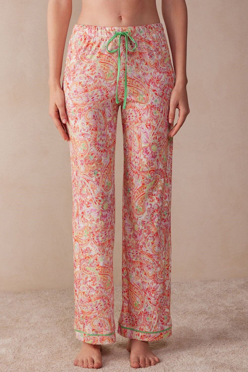 Intimissimi Summer Journey Ultrafresh Supima® Cotton Full Length Pants Multicolor - 240j - Summer Cashmere Print | 7920ANVOE