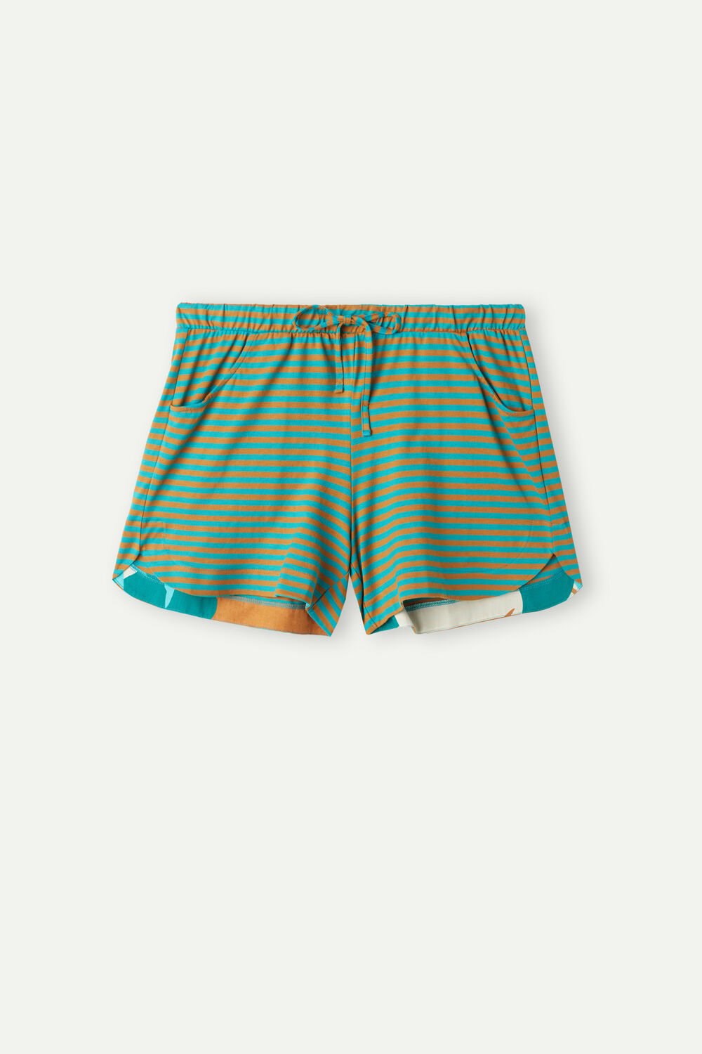 Intimissimi Summer Vibes Striped Shorts Green - 242j - Summer Vibes Stripe | 9062GHONB