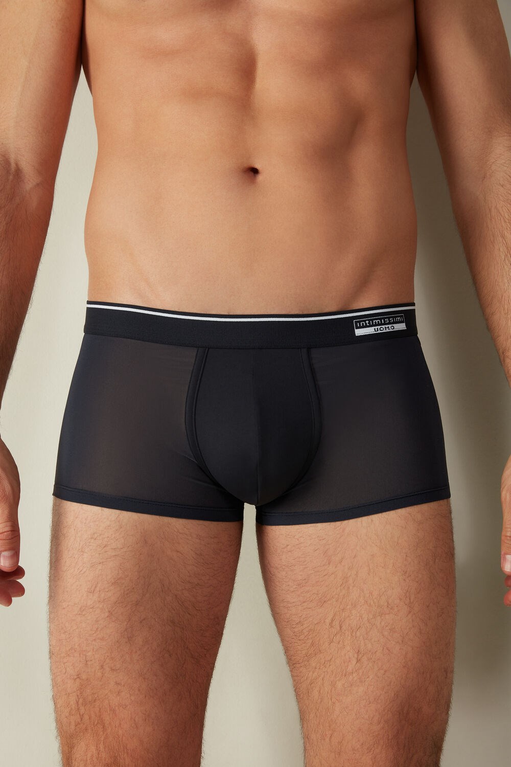 Intimissimi Super Fresh Micro-mesh Boxers Blue - 800 - Midnight Blue | 5042FSKBG