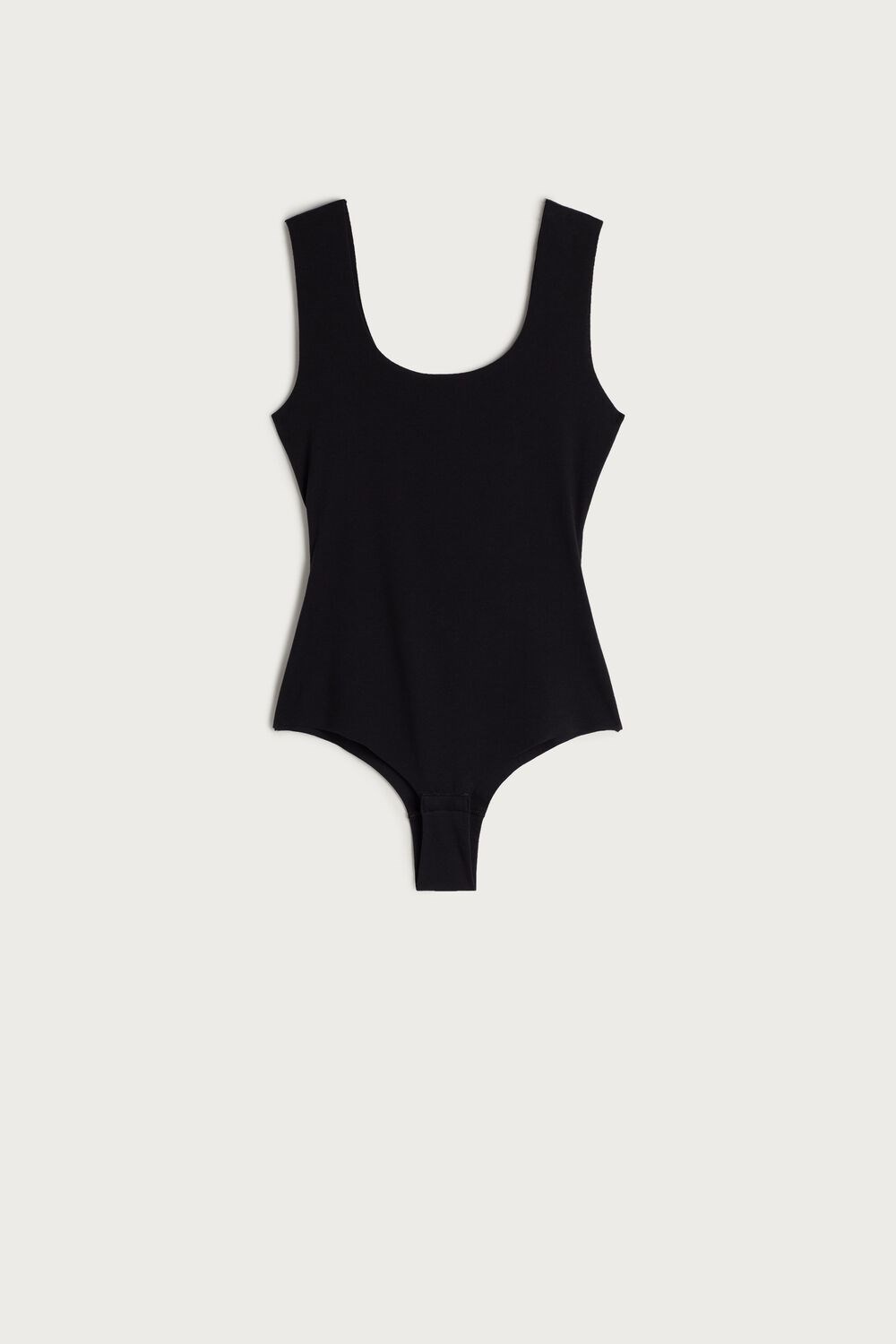 Intimissimi Supima Cotton® Scoop Neck Bodysuit Black - 019 - Black | 4901ZTJKB