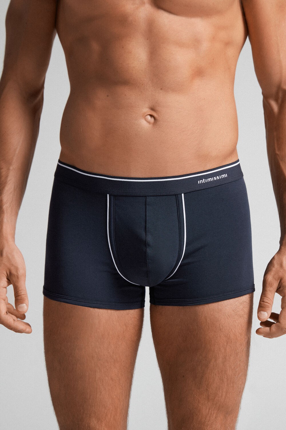 Intimissimi Supima® Cotton Boxers Blue - 6987 - Blue / White | 3047TBIOV