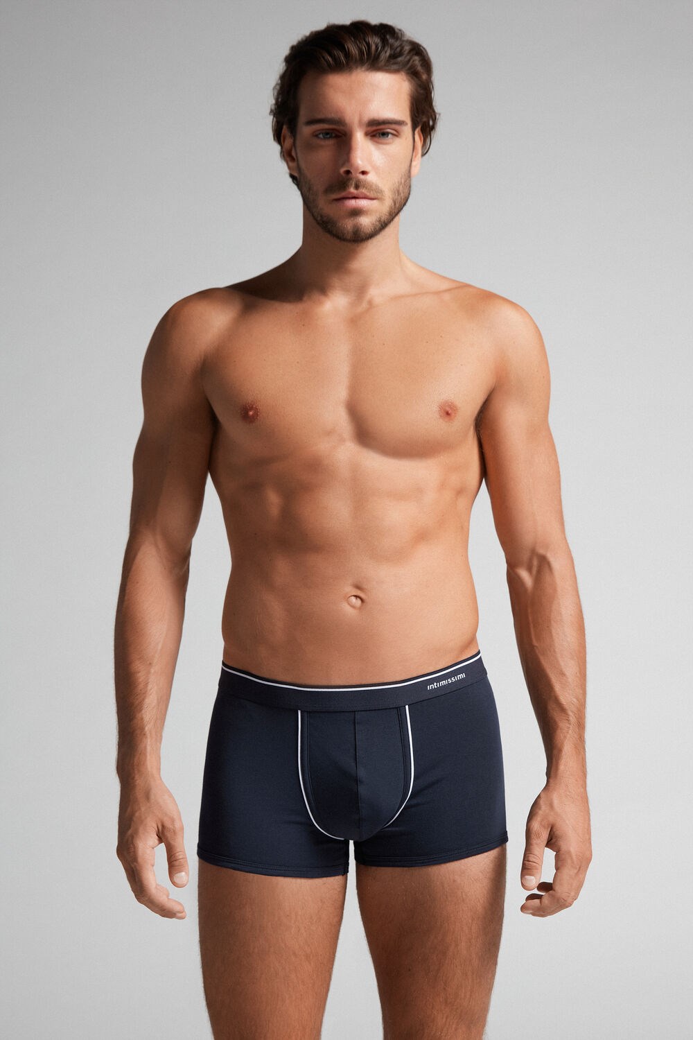 Intimissimi Supima® Cotton Boxers Blue - 6987 - Blue / White | 3047TBIOV