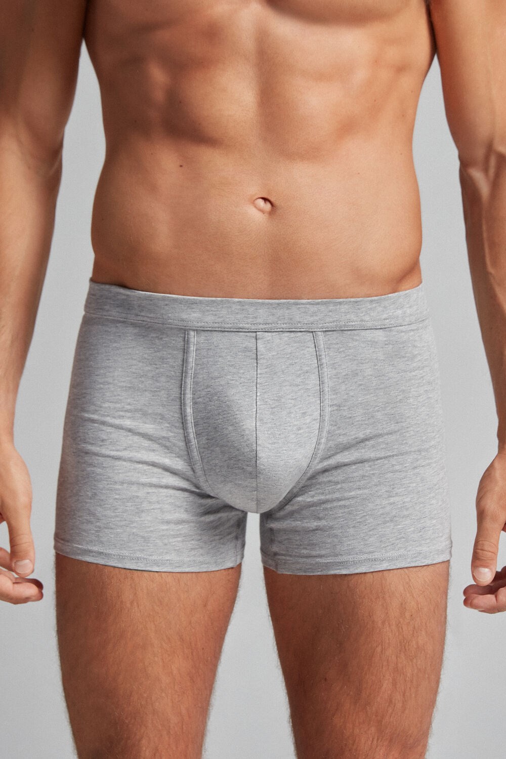 Intimissimi Supima® Cotton Loose Fit Boxers Grey - 031 - Light Heathered Grey | 5012IYDJM