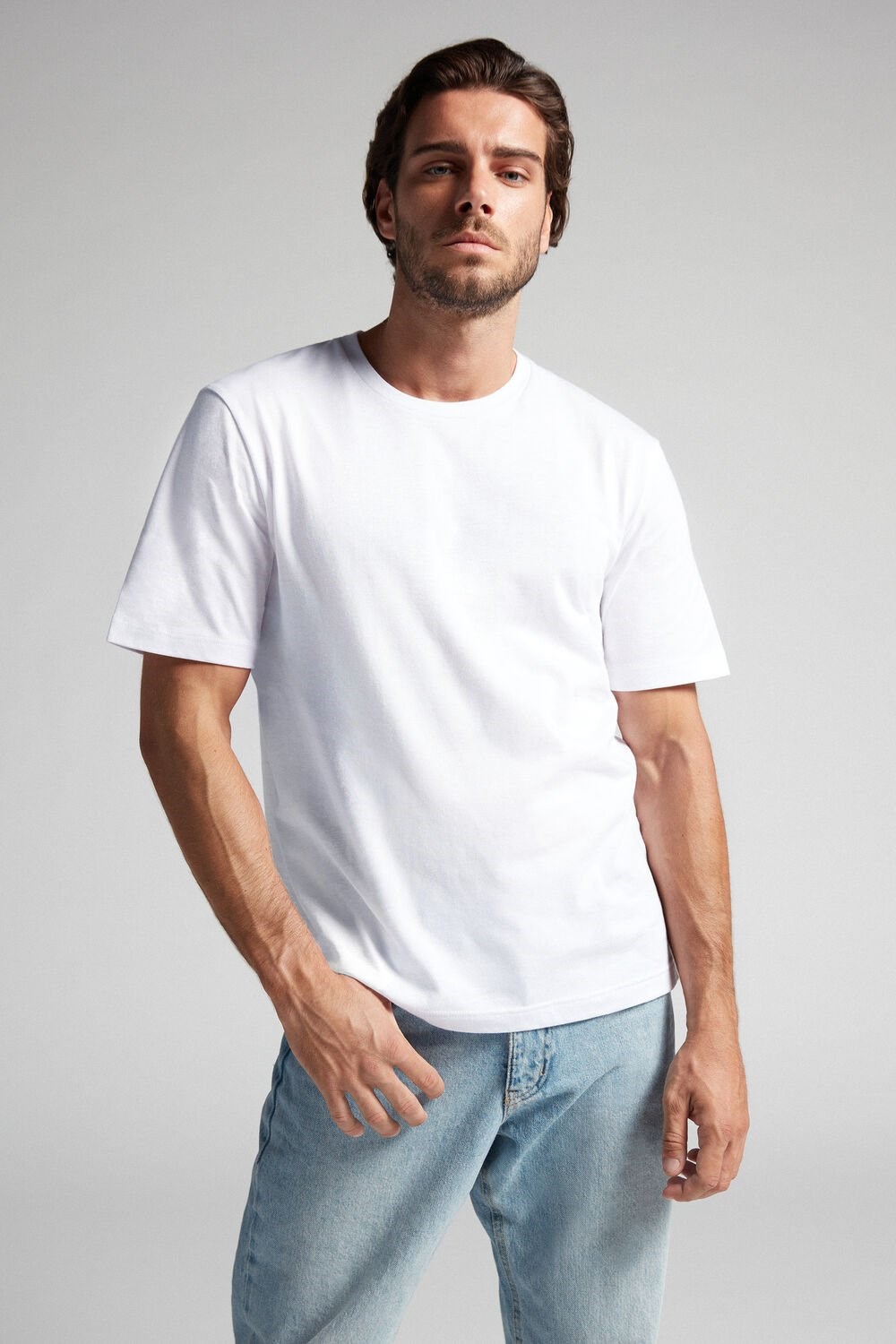 Intimissimi T-shirt in Cotton Jersey White - 001 - White | 7498HPVLR