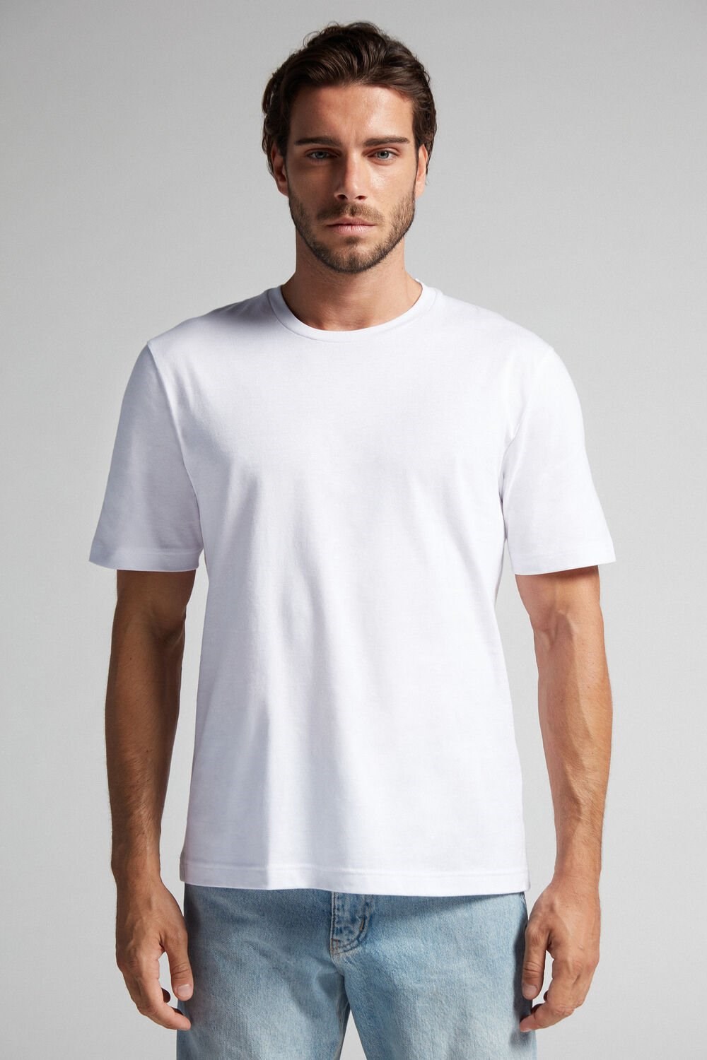 Intimissimi T-shirt in Cotton Jersey White - 001 - White | 7498HPVLR