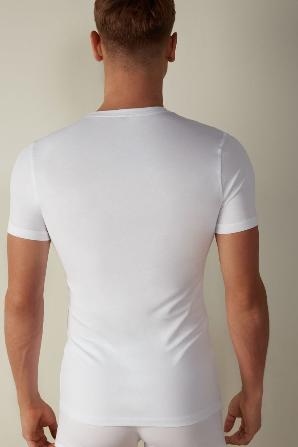 Intimissimi T-shirt in Stretch Supima® Cotton White - 001 - White | 1367UKFCV