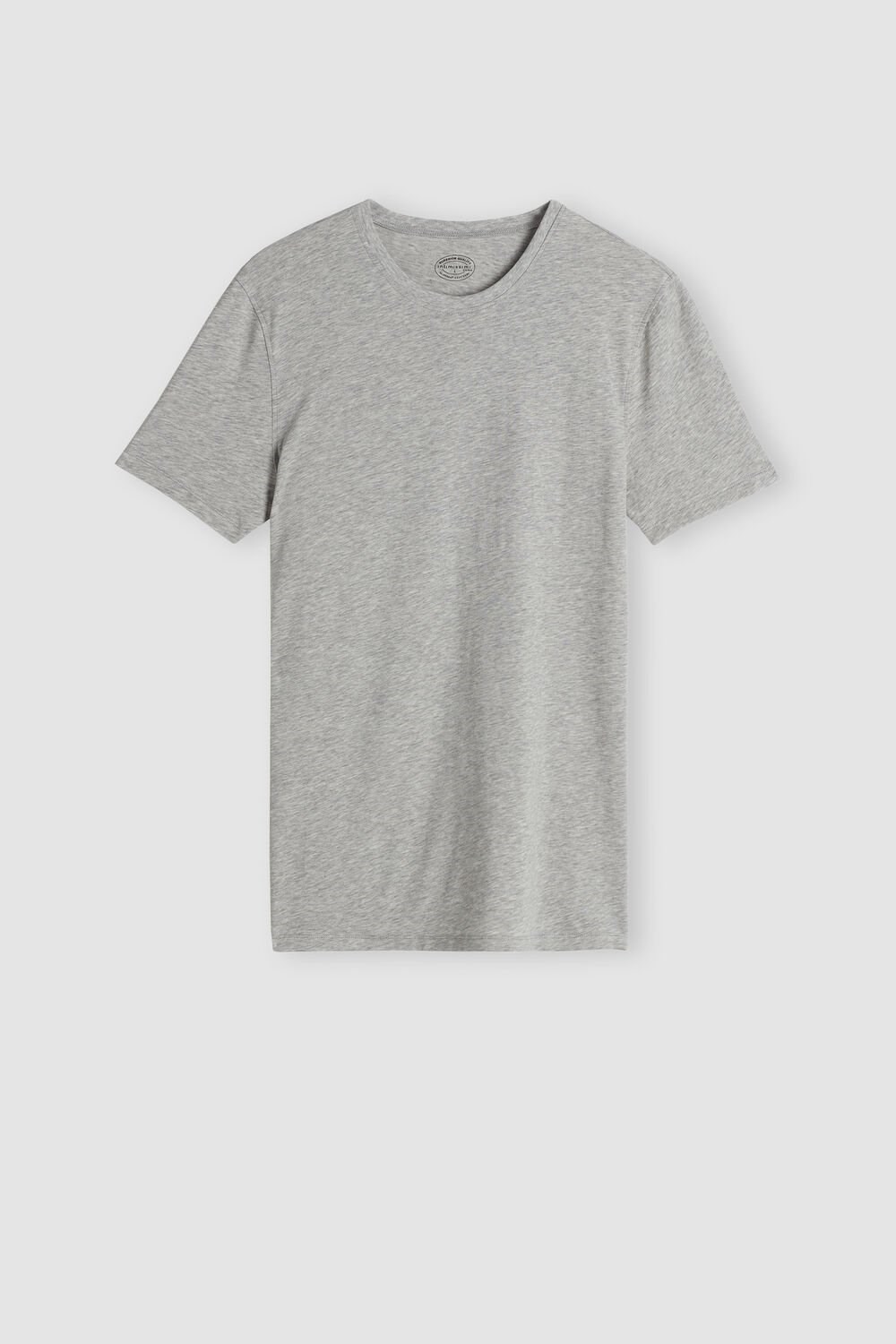 Intimissimi T-shirt in Stretch Supima® Cotton Grey - 031 - Light Heathered Grey | 6473MSBVZ