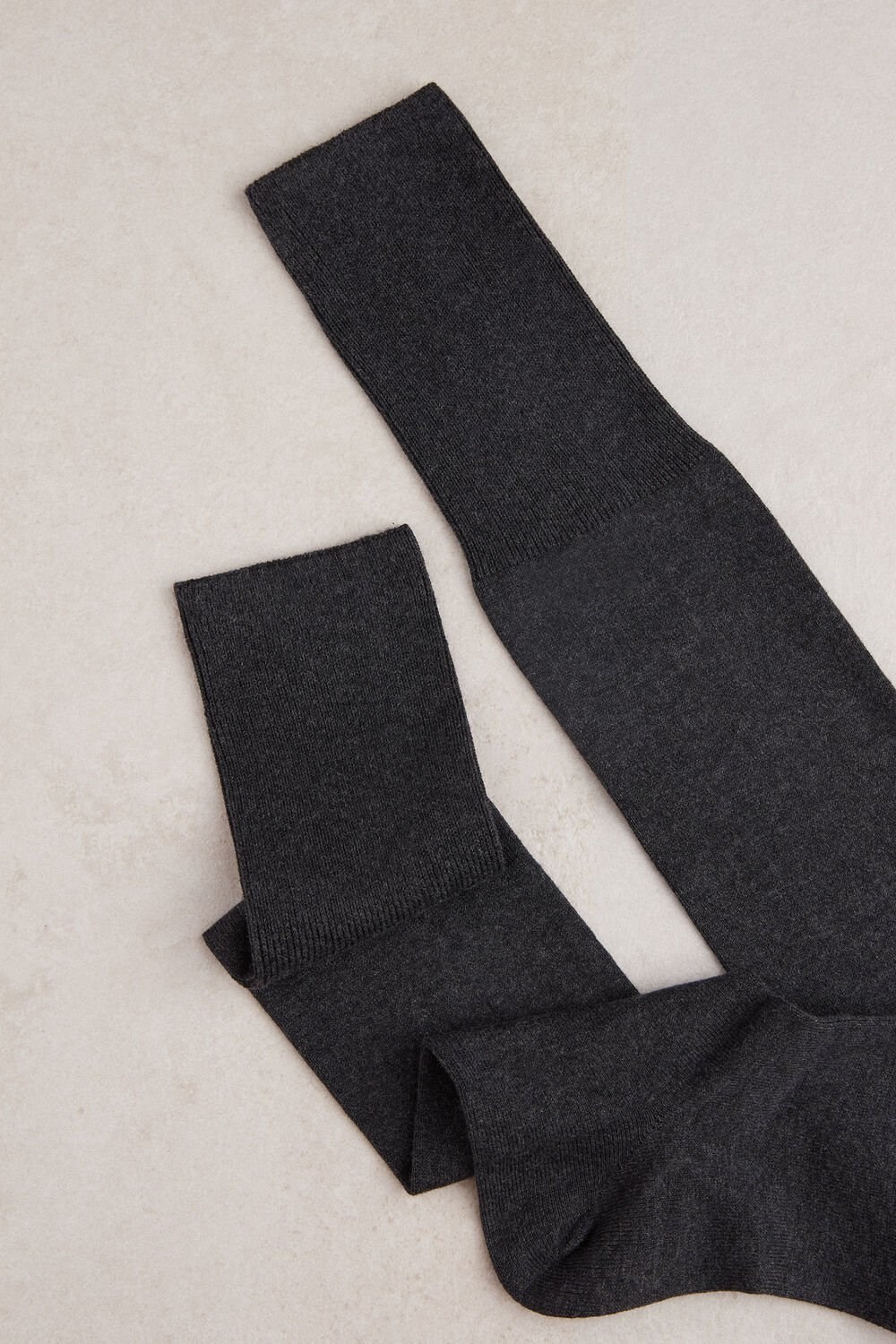 Intimissimi Tall Warm Cotton Socks Grey - 020 - Anthracite Gray Heather | 0247DFJQH