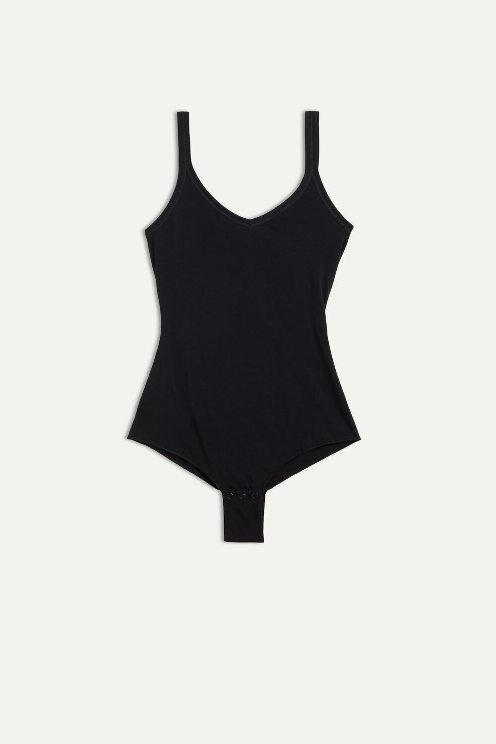 Intimissimi Tank Style Bodysuit in Supima® Ultralight Cotton 019 - Black | 3612ZFAUJ