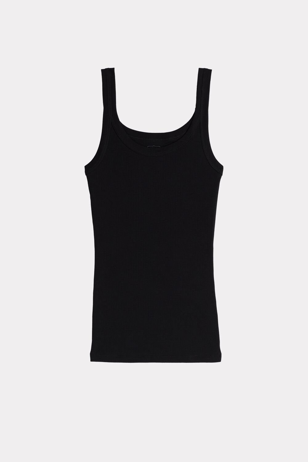 Intimissimi Tank Top in Supima® Cotton Black - 019 - Black | 3710TUHPF