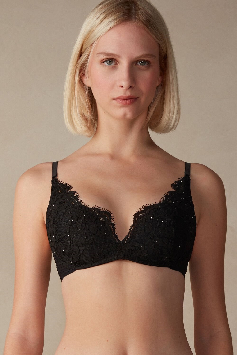 Intimissimi Time to Shine Gioia Super Push-up Bra Black - 019 - Black | 4896ZHGEJ