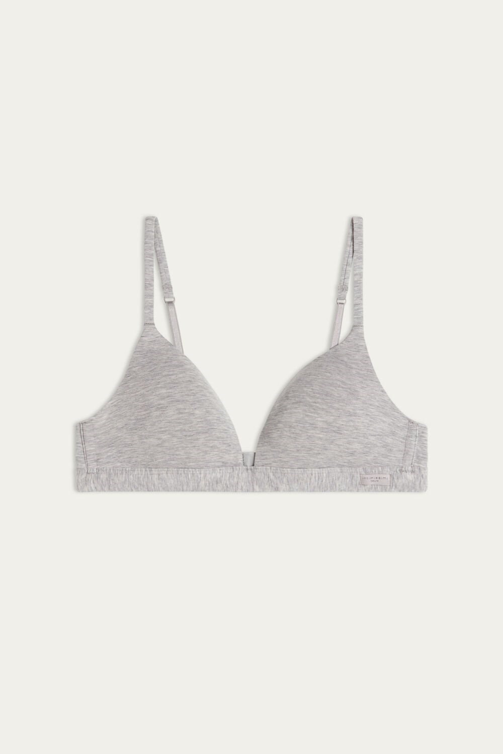 Intimissimi Tiziana Triangle Bra in Cotton Grey - 031 - Light Heathered Grey | 3271KTHCI