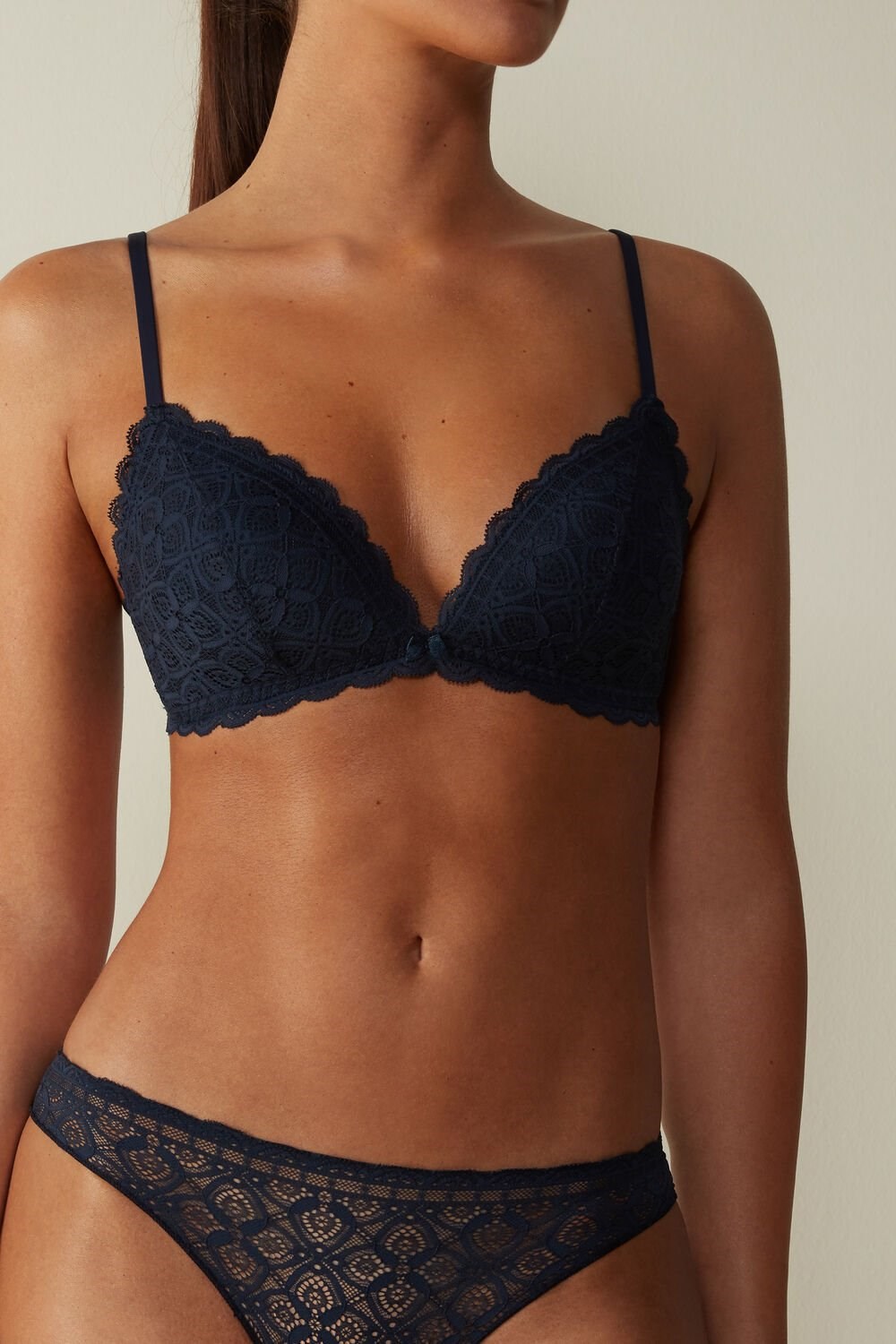 Intimissimi Tiziana Triangle Bra in Lace Blue - 1467 - Intense Blue | 3786LIBUH