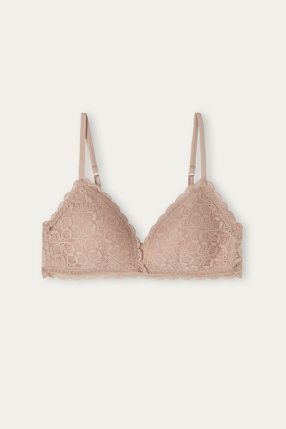 Intimissimi Tiziana Triangle Bra in Lace Natural - 044 - Soft Beige | 7648TQDUE