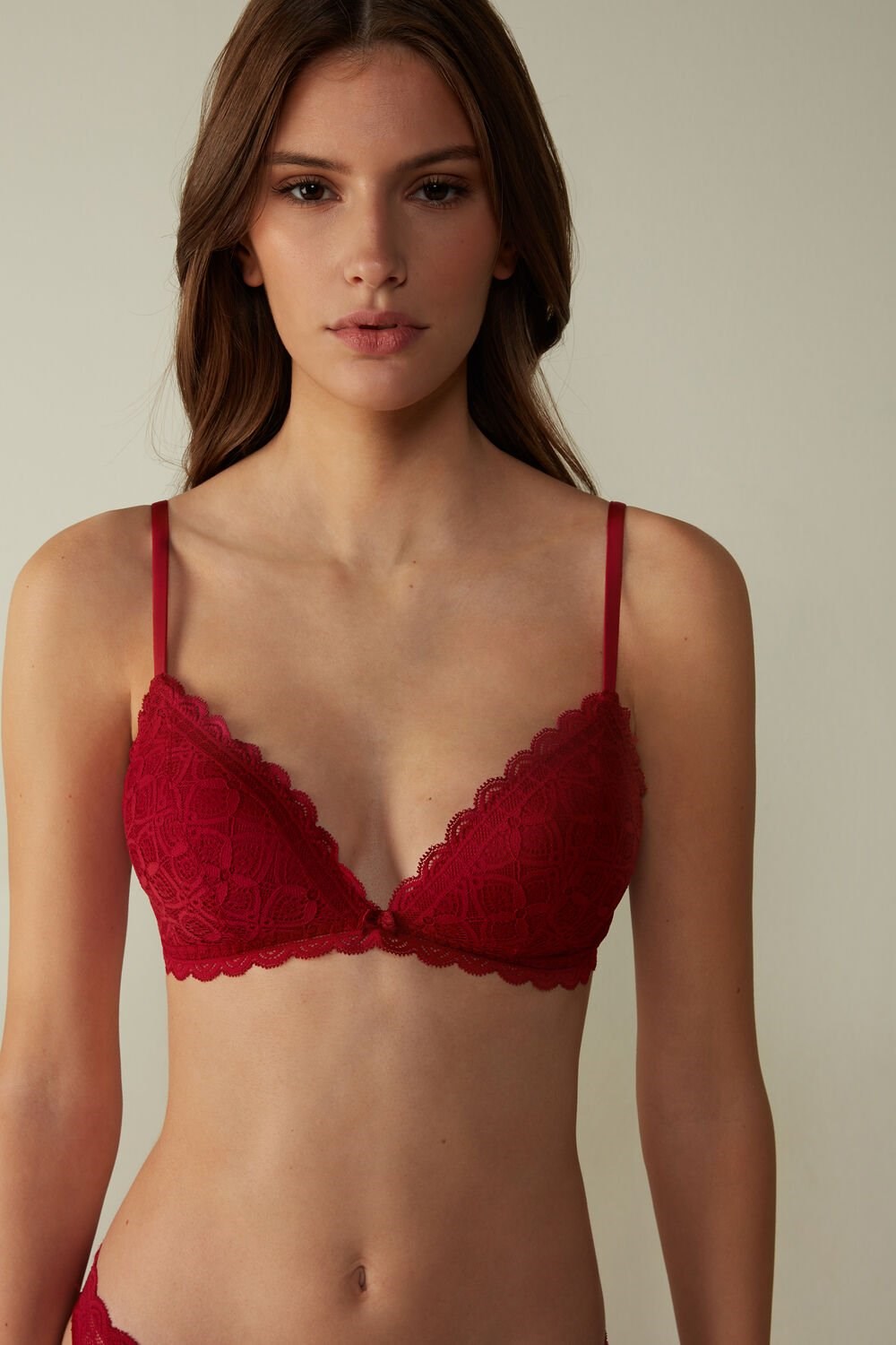 Intimissimi Tiziana Triangle Bra in Lace Red - 1473 - Red | 8463JBVYD