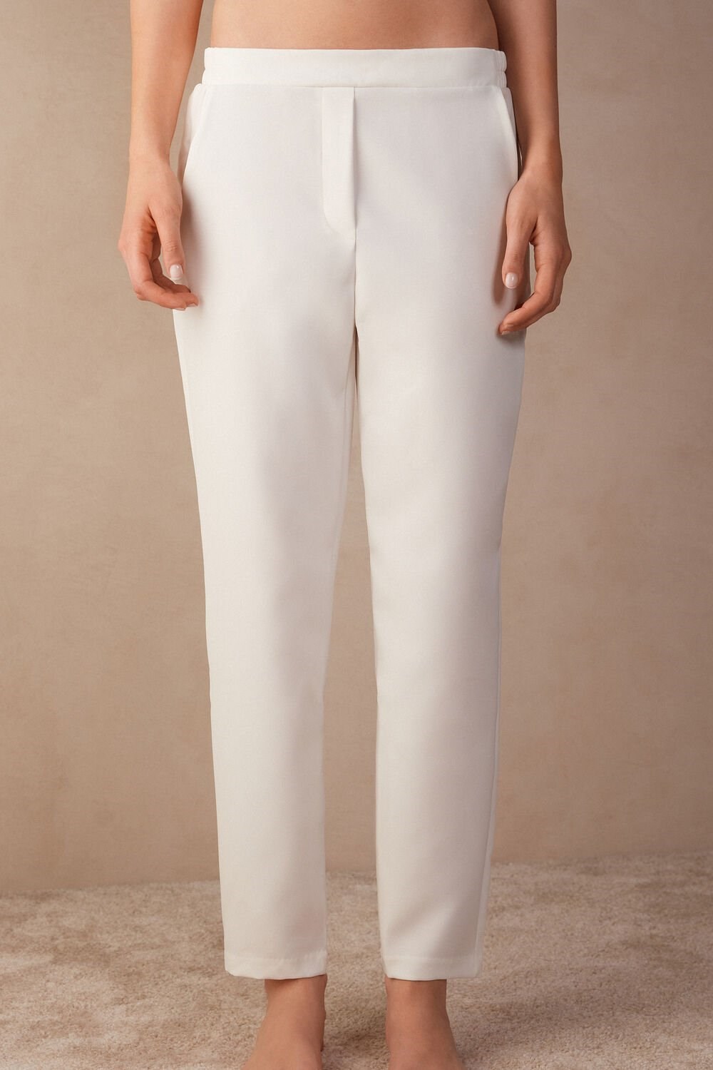 Intimissimi Trousers with Pockets Ivory - 2127 - Talc White | 6748HNOLT