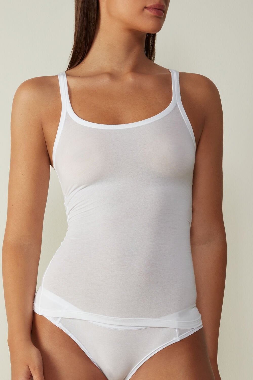 Intimissimi Ultralight Supima® Cotton Top White - 001 - White | 8064UJPCB