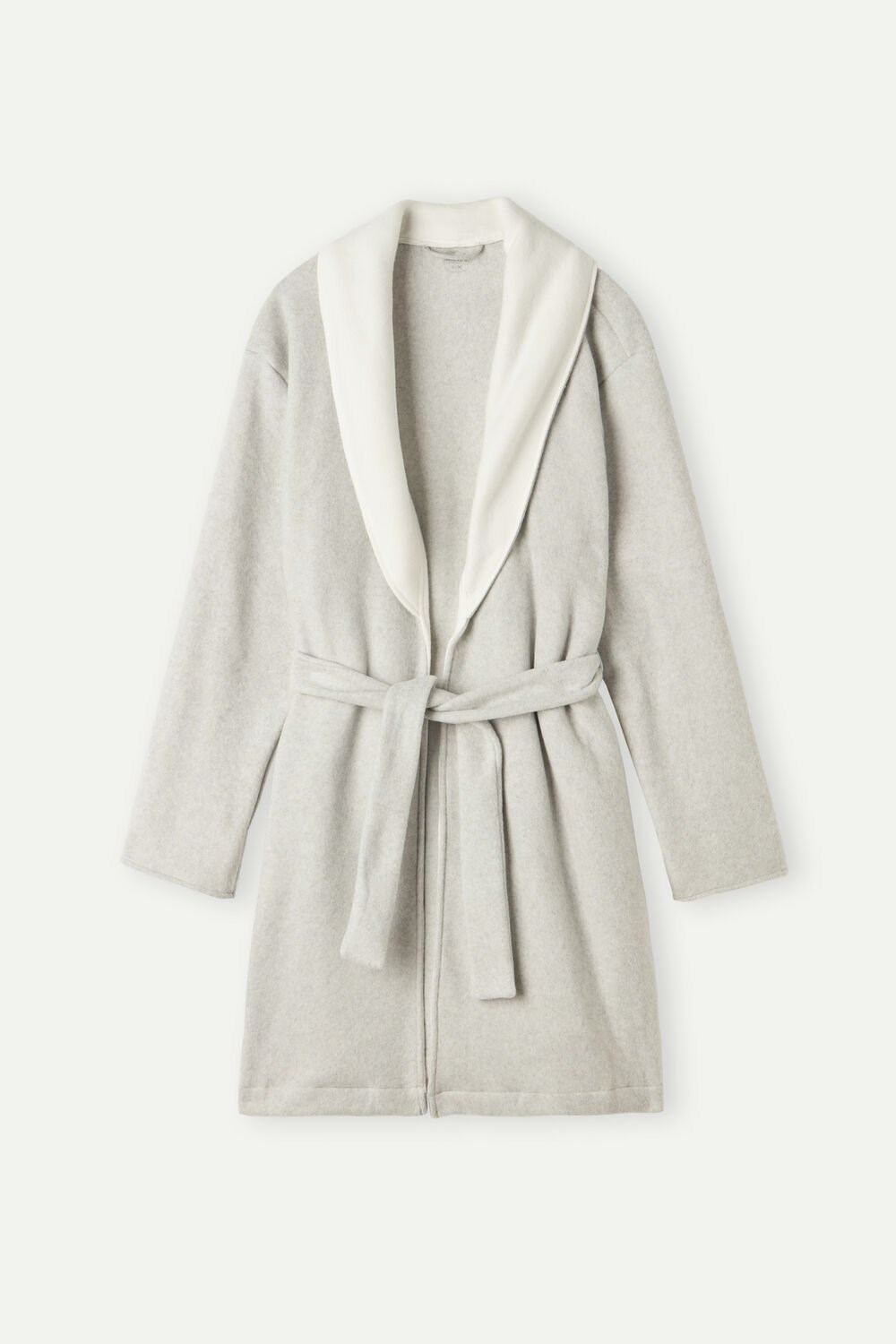 Intimissimi Warm Cuddles Robe Grey - 153j - Grey Heather / Creamy White | 0635CEJLK