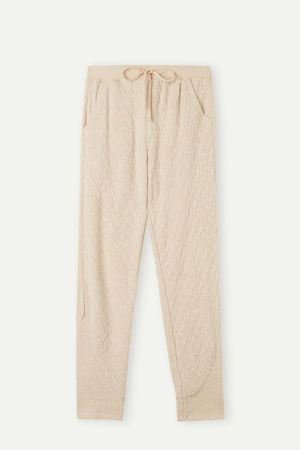 Intimissimi Winter Braid Full Length Cuffed Pants Beige | 5417AECPD